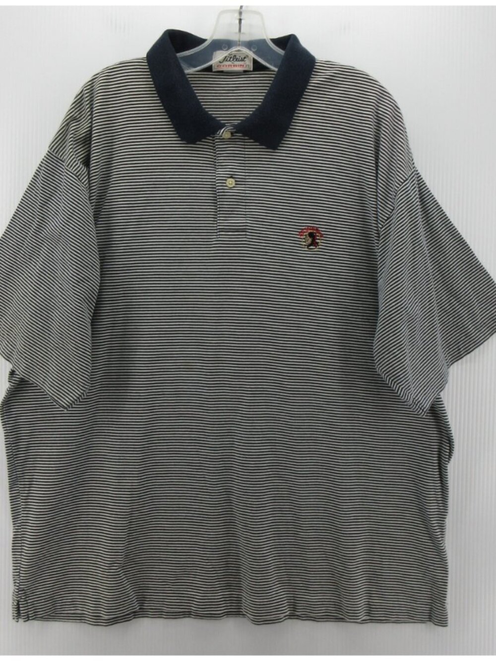 VINTAGE Titleist Polo Shirt XL Corbin Seminole Golf Striped Sportswear*